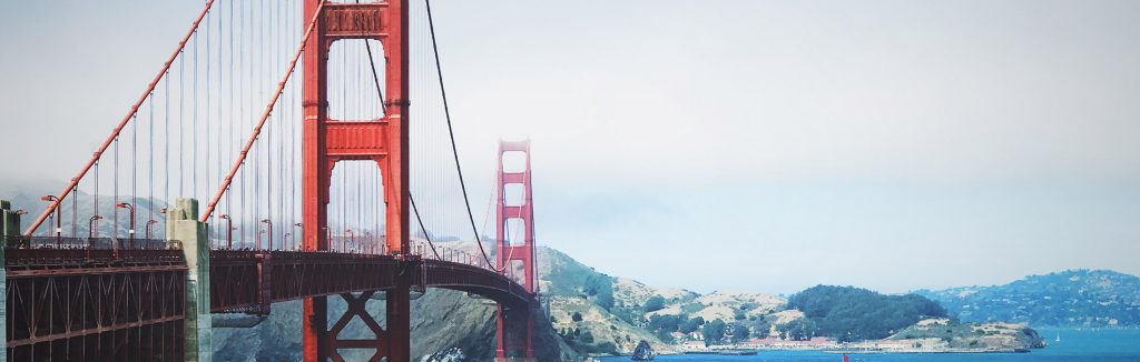 Foggy Golden Gate Bridge in San Francisco, California, california history tours