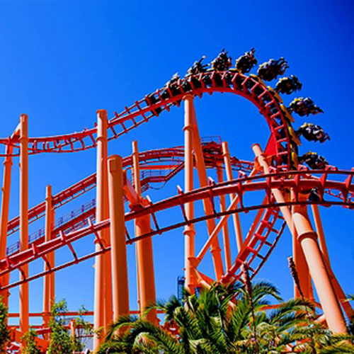 Roller coaster at Discovery Kingdom in California