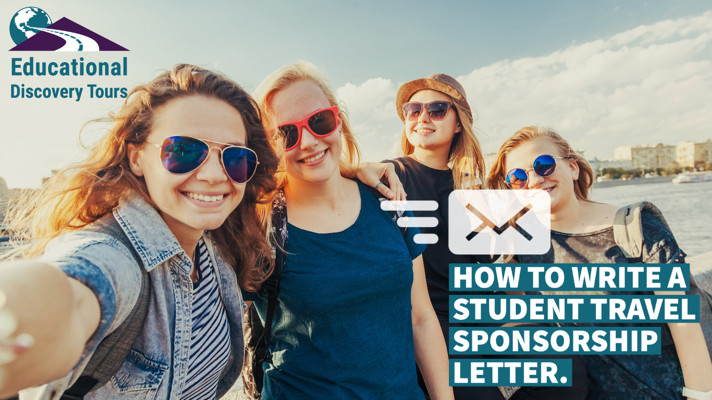 A group of girls takes a selfie on school trip after fundraising for student travel