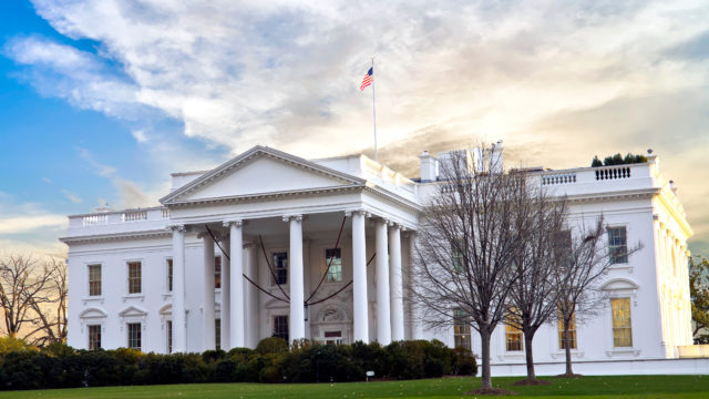 The White House on a Washington DC School Trip.